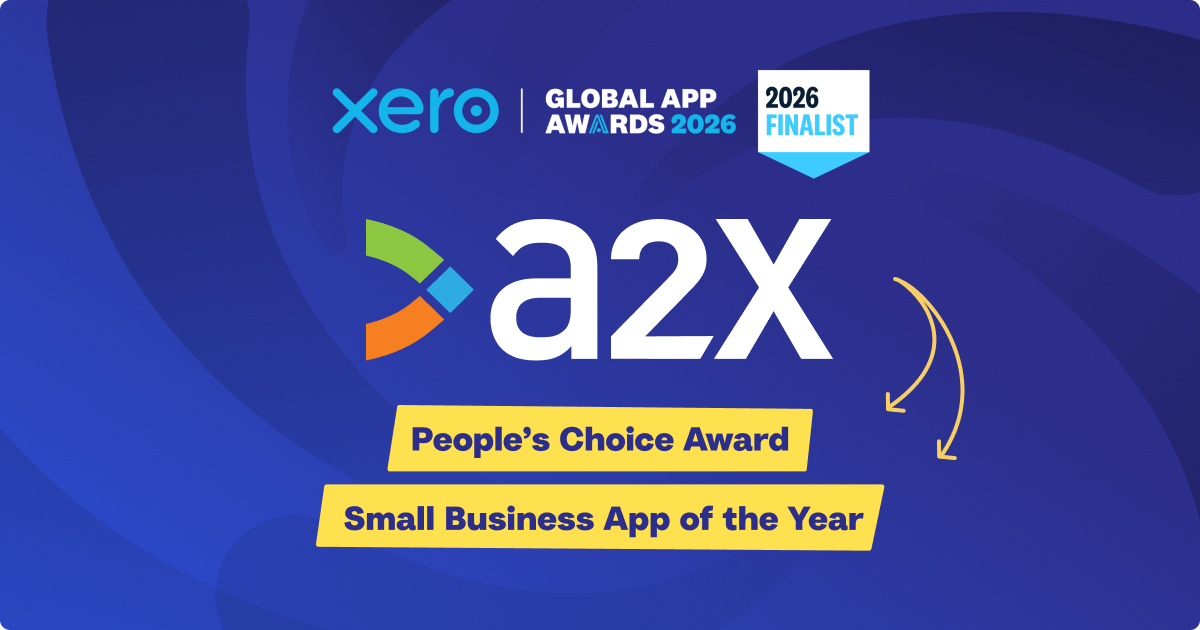 A2X is named a finalist for two Xero Global App Awards 2026